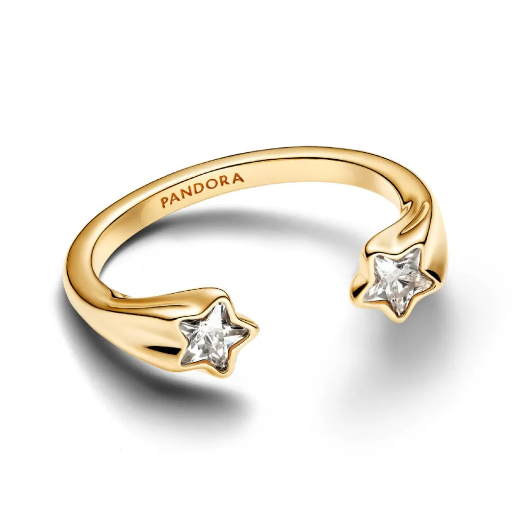 Pandora Bague<Bague Ouverte Étoiles Filantes Dorée