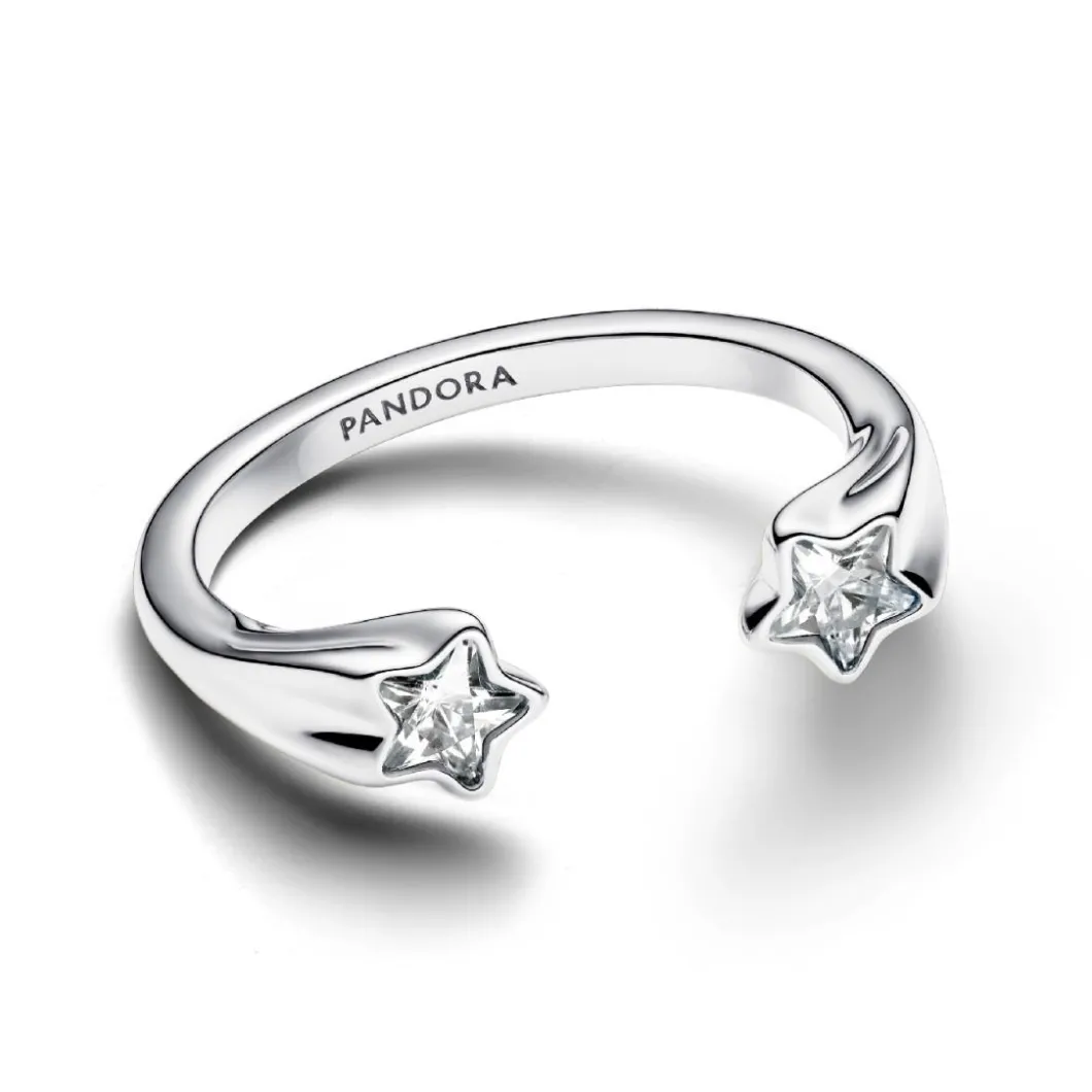 Pandora Bague<Bague Ouverte Étoiles Filantes Argent