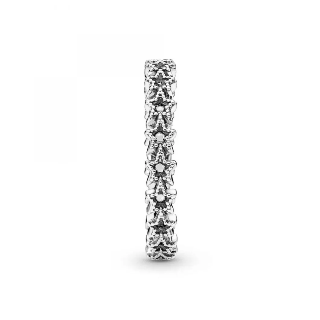 Pandora Bague<Bague Moments Couronne d'Étoiles noires Asymétriques - Argent
