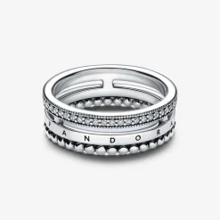 Pandora Bague<Bague Signature Argentée pour Femme