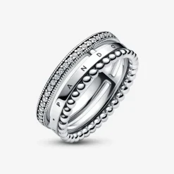 Pandora Bague<Bague Signature Argentée pour Femme