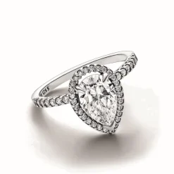 Pandora Bague<Bague Timeless - Halo Poire Scintillant en Argent 925/1000