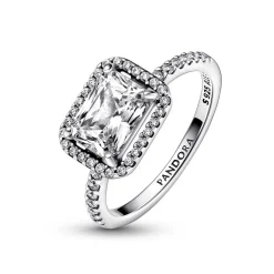 Pandora Bague<Bague Timeless - Halo Rectangulaire Scintillant