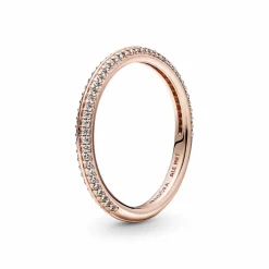 Pandora Bague<Bague Pavée ronde ME - Métal Doré à l'or Rose fin 585/1000