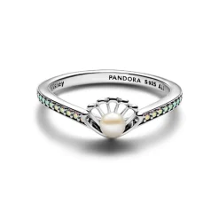 Pandora Bague<Bague Perle de Culture d’Eau Douce Traitée Princesse Disney Arielle Coquillage