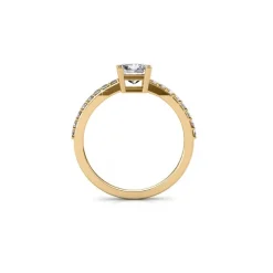 MYC-Paris Bague<Bague Simple Square DR0347-G - Doré Et Cristal