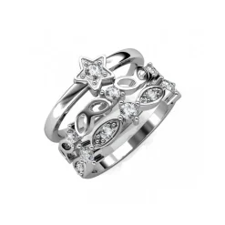 MYC-Paris Bague<Bague Solar DR0341-S - Argenté Et Cristal