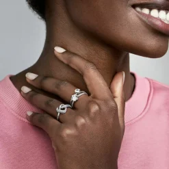 Pandora Bague<Bague Solitaire Cœur Incolore Moments