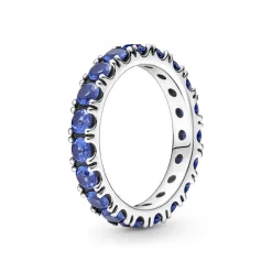 Pandora Bague<Bague Éternité cristaux bleu Timeless -Argent
