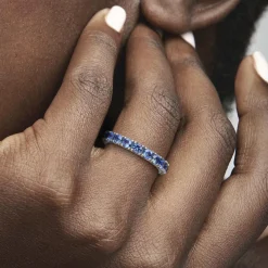 Pandora Bague<Bague Éternité cristaux bleu Timeless -Argent