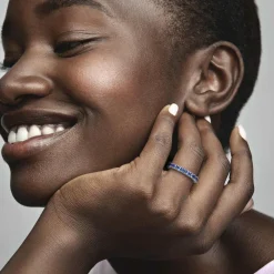 Pandora Bague<Bague Éternité cristaux bleu Timeless -Argent