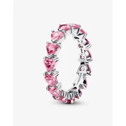 Pandora Bague<Bague Éternité Rangée de Cœurs