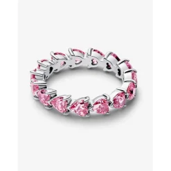 Pandora Bague<Bague Éternité Rangée de Cœurs