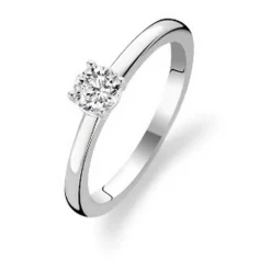 Ti Sento Bague<Bague 12110ZI - Bague Argent Serti Griffé Zirconium Bijoux