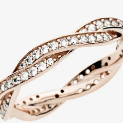Pandora Bague<Bague Torsades Scintillante Timeless Métal doré à l’Or Rose fin 585/1000ᵉ