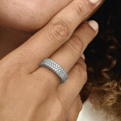Pandora Bague<Bague Triple Rang Pavé - Timeless