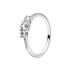 Pandora Bague<Bague trois pierres rondes Timeless