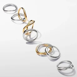 Pandora Bague<Bagues Superposables de Forme Organique Argent