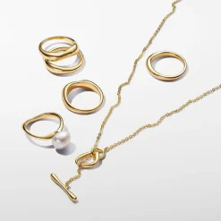 Pandora Bague<Bagues Superposables de Forme Organique Doré