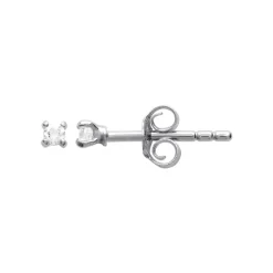 Maison de la Bijouterie Boucles D'Oreilles<Boucles d'oreille mixte argent rhodié serti 4 griffes rhodie - Z5055Z0Y