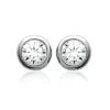 Maison de la Bijouterie Boucles D'Oreilles<Boucles d'oreille Puce mixte argent rhodié serti clos classique - Z5ZZ5Z03