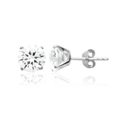 Maison de la Bijouterie Boucles D'Oreilles<Boucles d'oreille Puces Oxydes mixte argent rhodié serti griffe classique - Z5055Z06