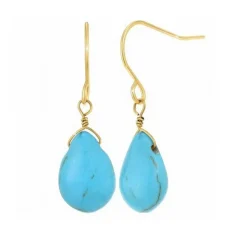 Angèle M Bijoux Boucles D'Oreilles<Boucles d'oreilles B2499-TURQUOISE- Angèle M Doré