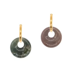 Sloya Boucles D'Oreilles<Boucles d'oreilles Blima en pierres Agate Indienne Vert