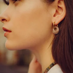 Sloya Boucles D'Oreilles<Boucles d'oreilles Blima en pierres Agate Indienne Vert