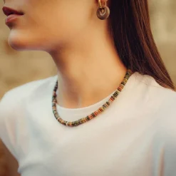 Sloya Boucles D'Oreilles<Boucles d'oreilles Blima en pierres Agate Indienne Vert