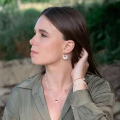 Sloya Boucles D'Oreilles<Boucles d'oreilles Blima en pierres Jade he Blanc