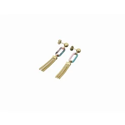 Clyda Bijoux Boucles D'Oreilles<Boucles D'Oreilles Boheme Acier Doré Et Résine
