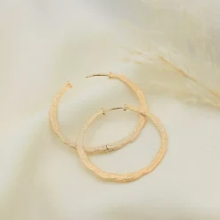 Maison de la Bijouterie Boucles D'Oreilles<Boucles d'oreilles créoles femme 40mm plaqué or Y635040