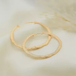 Maison de la Bijouterie Boucles D'Oreilles<Boucles d'oreilles créoles femme 40mm plaqué or Y635040