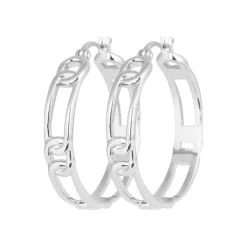 Maison de la Bijouterie Boucles D'Oreilles<Boucles d'oreilles créoles femme argent rhodié 3 mm - W633500