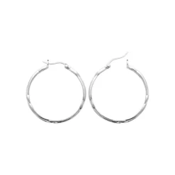 Maison de la Bijouterie Boucles D'Oreilles<Boucles d'oreilles créoles femme argent rhodié 3 mm - W633500