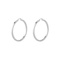 Guess Bijoux Boucles D'Oreilles<Boucles D'Oreilles Hoops I Did It Again Acier Rhodié Carrées Extra Légères Argent