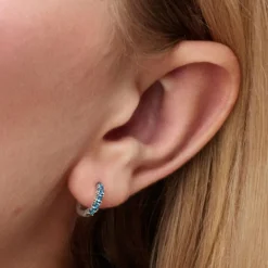 Pandora Boucles D'Oreilles<Boucles d’Oreilles Huggies Bleu Clair 293849C01