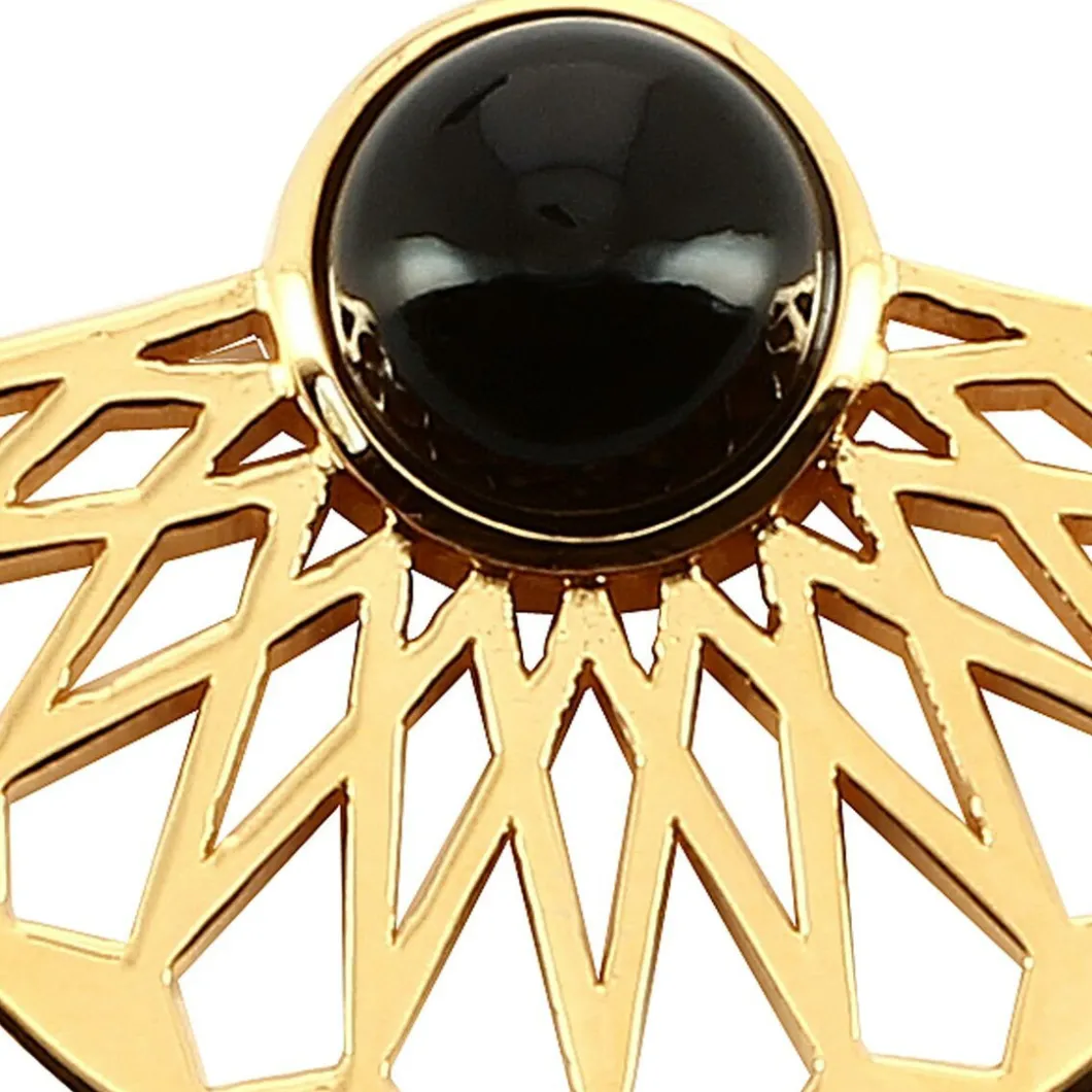 Kosma Paris Boucles D'Oreilles<Boucles d'oreilles - Collection Mia & Onyx Noir Doré