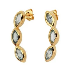 Kosma Paris Boucles D'Oreilles<Boucles d'oreilles - Collection Kira Doré & Topaze Bleu