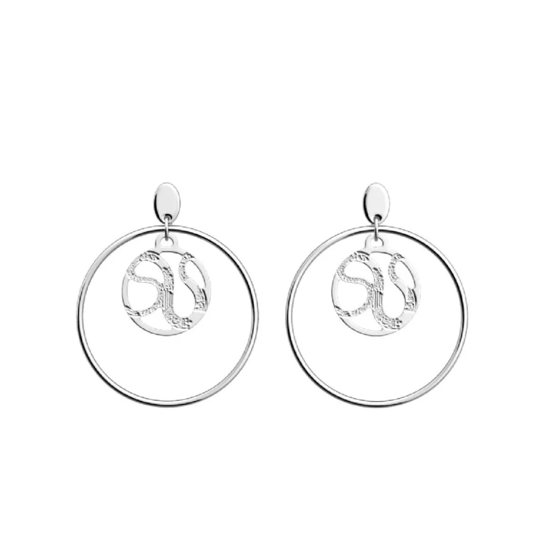 Les Georgettes Boucles D'Oreilles<Boucles d'oreilles Argent Agate Reptile 16/32 Mm