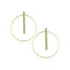 Les Interchangeables Boucles D'Oreilles<Boucles d'oreilles A54286 - Créoles Barette Strassé GM Or Jaune Cristal