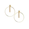 Les Interchangeables Boucles D'Oreilles<Boucles d'oreilles A54283 - Créoles Barette Strassé MM Or Jaune Cristal