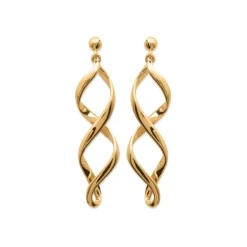 Maison de la Bijouterie Boucles D'Oreilles<Boucles d'oreilles Pendantes torsadées plaqué or Y364U00