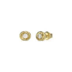 Guess Bijoux Boucles D'Oreilles<Boucles D'Oreilles Perfect Acier Puces Et Zircons Cubiques 8 Mm Doré