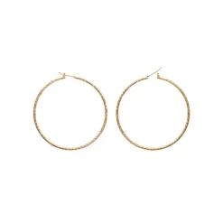 Maison de la Bijouterie Boucles D'Oreilles<Boucles d'oreilles plaqué or créoles torsadées 60mm Y6Z5Y60