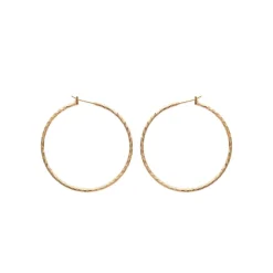 Maison de la Bijouterie Boucles D'Oreilles<Boucles d'oreilles plaqué or créoles torsadées 50mm Y6Z5Y50