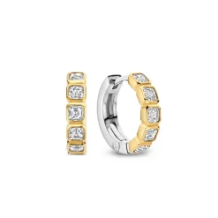 Ti Sento Boucles D'Oreilles<Boucles D'Oreilles - 7965ZY Argent Doré Et Oxydes De Zirconium Sertis Clos Carré