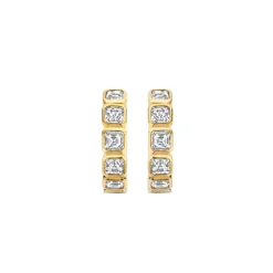 Ti Sento Boucles D'Oreilles<Boucles D'Oreilles - 7965ZY Argent Doré Et Oxydes De Zirconium Sertis Clos Carré