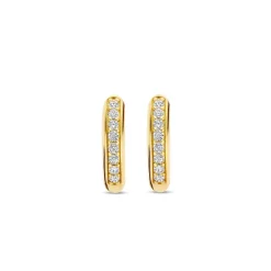 Ti Sento Boucles D'Oreilles<Boucles D'Oreilles - 7811ZY Argent Anneaux Et Pavage Doré